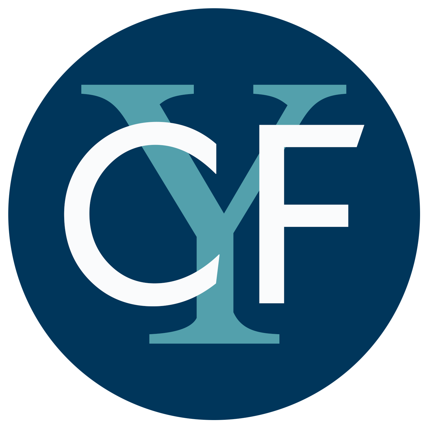 Round logo with the letters Y, C, and F